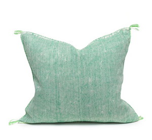 Mint Green Embroidered Pillow 20x20