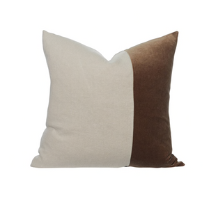 Taupe Two Tone Pillow 22x22