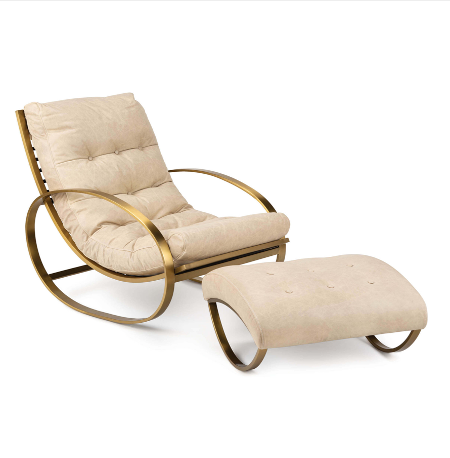 Sim Leather Occasional Chair (available with or without foot stool)