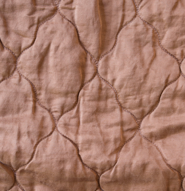 Luna Silk Linen Coverlet