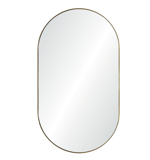 Oval Mirror- Brass