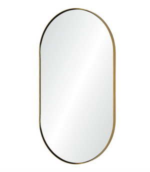 Oval Mirror- Brass
