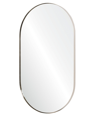 Oval Mirror- Silver