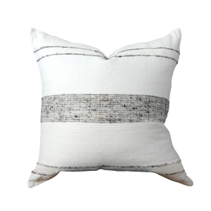 Ivory with Grey Stripes Bogota Pillow