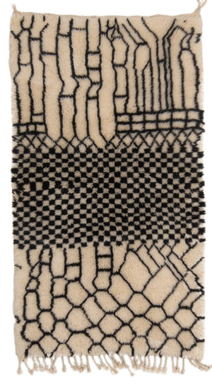 Geometric line rug