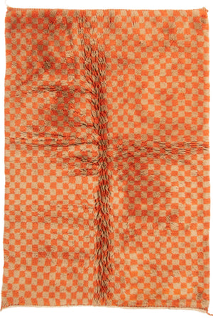 Orange checker rug