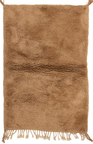Brown fluffy rug